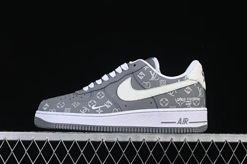 All categories Nk Air Force 1 Air Force series Nk Air Force 1 Low Air Force low-top Nike Air Force 1'07 Low joint gray and white print Air Force 1 low-top casual sneakers NH0601-575